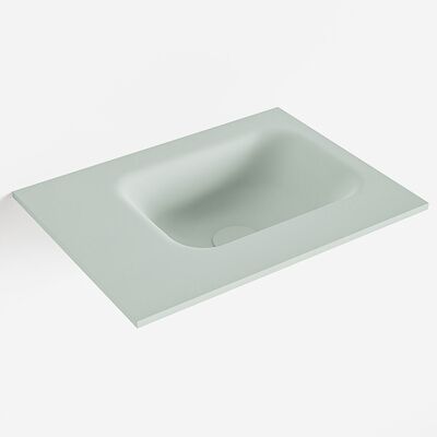 MONDIAZ LEX Greey solid surface inleg wastafel voor toiletmeubel 40cm. Positie wasbak rechts