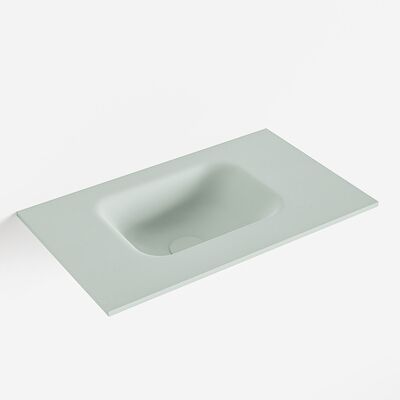 MONDIAZ LEX Greey solid surface inleg wastafel voor toiletmeubel 50cm. Positie wasbak links