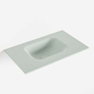 MONDIAZ LEX Greey solid surface inleg wastafel voor toiletmeubel 50cm. Positie wasbak midden