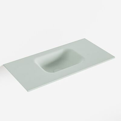 MONDIAZ LEX Greey solid surface inleg wastafel voor toiletmeubel 60cm. Positie wasbak midden