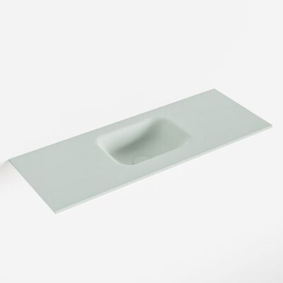 MONDIAZ LEX Greey solid surface inleg wastafel voor toiletmeubel 80cm. Positie wasbak midden
