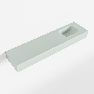 MONDIAZ LEX Greey vrijhangende solid surface wastafel 120cm. Positie wasbak rechts