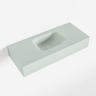 MONDIAZ LEX Greey vrijhangende solid surface wastafel 70cm. Positie wasbak midden