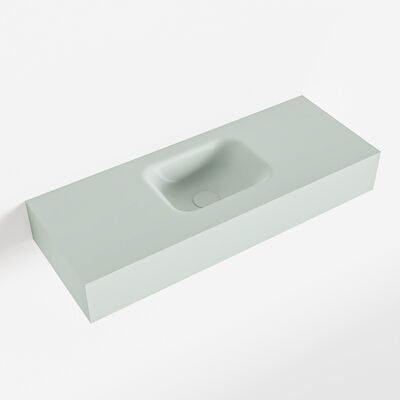MONDIAZ LEX Greey vrijhangende solid surface wastafel 80cm. Positie wasbak midden