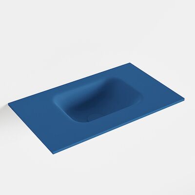 MONDIAZ LEX Jeans solid surface inleg wastafel voor toiletmeubel 50cm. Positie wasbak rechts