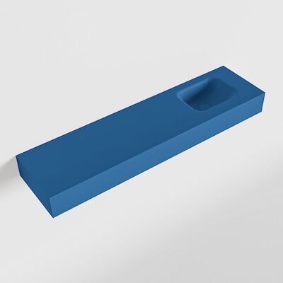 MONDIAZ LEX Jeans vrijhangende solid surface wastafel 120cm. Positie wasbak rechts
