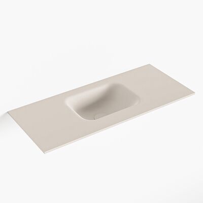MONDIAZ LEX Linen solid surface inleg wastafel voor toiletmeubel 70cm. Positie wasbak midden