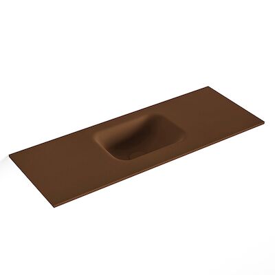 MONDIAZ LEX Rust solid surface inleg wastafel voor toiletmeubel 80cm. Positie wasbak midden