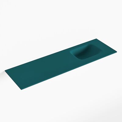 MONDIAZ LEX Smag solid surface inleg wastafel voor toiletmeubel 100cm. Positie wasbak rechts