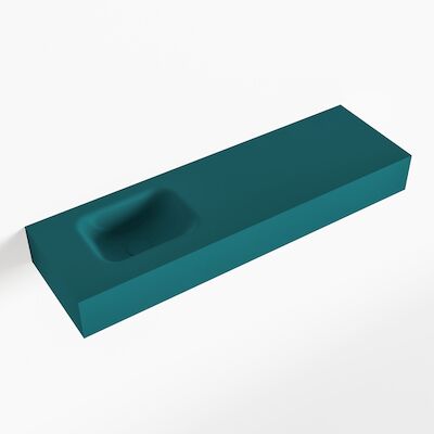 MONDIAZ LEX Smag vrijhangende solid surface wastafel 100cm. Positie wasbak links