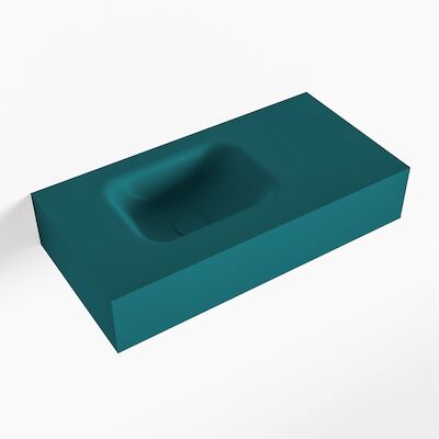 MONDIAZ LEX Smag vrijhangende solid surface wastafel 60cm. Positie wasbak links