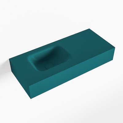 MONDIAZ LEX Smag vrijhangende solid surface wastafel 70cm. Positie wasbak links