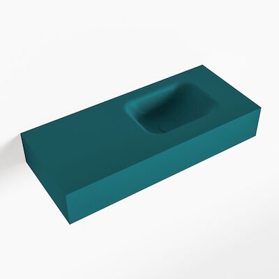 MONDIAZ LEX Smag vrijhangende solid surface wastafel 70cm. Positie wasbak rechts