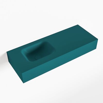 MONDIAZ LEX Smag vrijhangende solid surface wastafel 80cm. Positie wasbak links