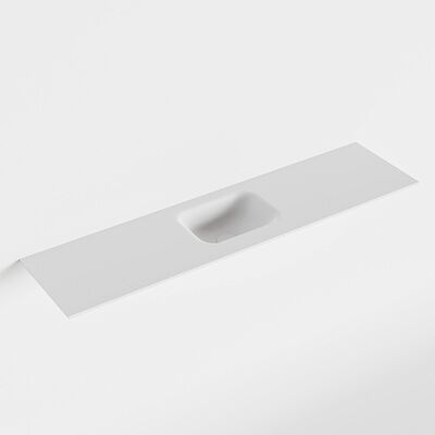 MONDIAZ LEX Talc solid surface inleg wastafel voor toiletmeubel 120cm. Positie wasbak midden