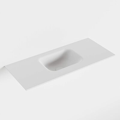MONDIAZ LEX Talc solid surface inleg wastafel voor toiletmeubel 70cm. Positie wasbak midden