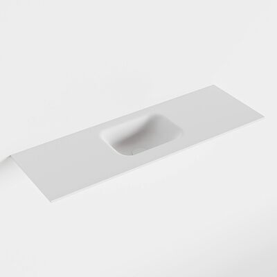 MONDIAZ LEX Talc solid surface inleg wastafel voor toiletmeubel 90cm. Positie wasbak midden
