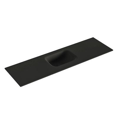 MONDIAZ LEX Urban solid surface inleg wastafel voor toiletmeubel 100cm. Positie wasbak midden