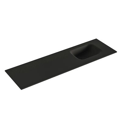 MONDIAZ LEX Urban solid surface inleg wastafel voor toiletmeubel 100cm. Positie wasbak rechts