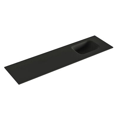 MONDIAZ LEX Urban solid surface inleg wastafel voor toiletmeubel 110cm. Positie wasbak rechts