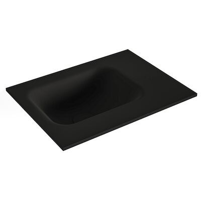 MONDIAZ LEX Urban solid surface inleg wastafel voor toiletmeubel 40cm. Positie wasbak links