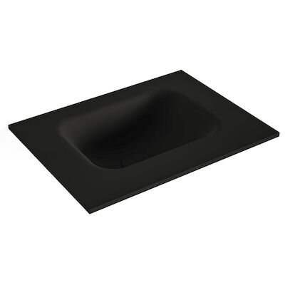 MONDIAZ LEX Urban solid surface inleg wastafel voor toiletmeubel 40cm. Positie wasbak midden