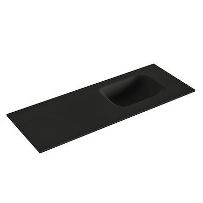 MONDIAZ LEX Urban solid surface inleg wastafel voor toiletmeubel 80cm. Positie wasbak rechts