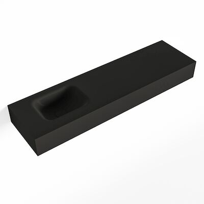 MONDIAZ LEX Urban vrijhangende solid surface wastafel 110cm. Positie wasbak links