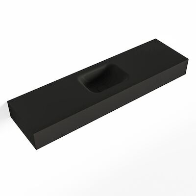 MONDIAZ LEX Urban vrijhangende solid surface wastafel 110cm. Positie wasbak midden