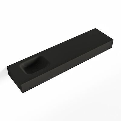 MONDIAZ LEX Urban vrijhangende solid surface wastafel 120cm. Positie wasbak links