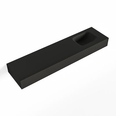 MONDIAZ LEX Urban vrijhangende solid surface wastafel 120cm. Positie wasbak rechts