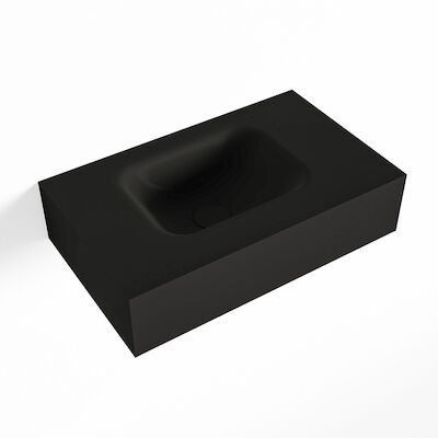 MONDIAZ LEX Urban vrijhangende solid surface wastafel 50cm. Positie wasbak links