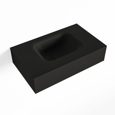 MONDIAZ LEX Urban vrijhangende solid surface wastafel 50cm. Positie wasbak midden
