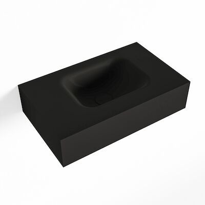 MONDIAZ LEX Urban vrijhangende solid surface wastafel 50cm. Positie wasbak rechts