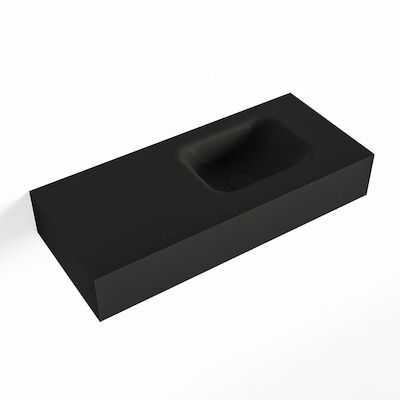 MONDIAZ LEX Urban vrijhangende solid surface wastafel 70cm. Positie wasbak rechts