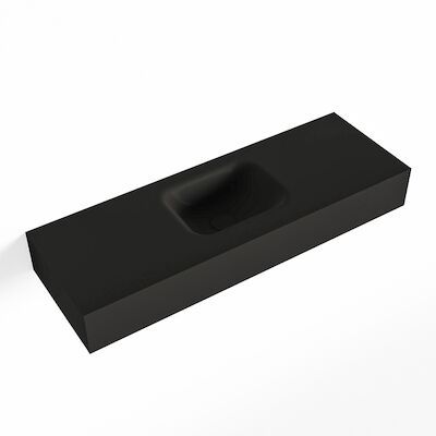 MONDIAZ LEX Urban vrijhangende solid surface wastafel 90cm. Positie wasbak midden