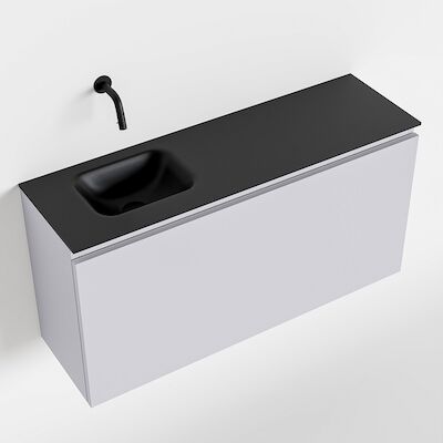 MONDIAZ OLAN 100cm toiletmeubel cale. LEX wastafel urban links geen kraangat