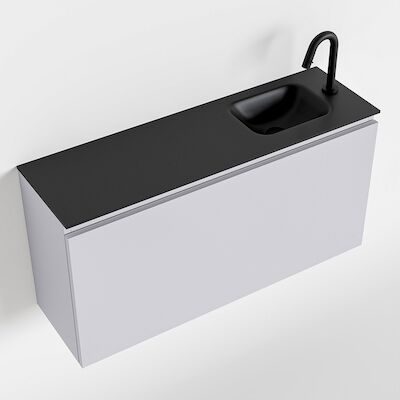 MONDIAZ OLAN 100cm toiletmeubel cale. LEX wastafel urban rechts 1 kraangat