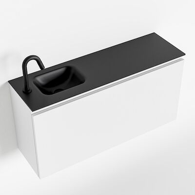 MONDIAZ OLAN 100cm toiletmeubel talc. LEX wastafel urban links 1 kraangat
