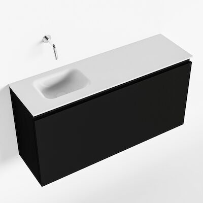 MONDIAZ OLAN 100cm toiletmeubel urban. LEX wastafel talc links geen kraangat