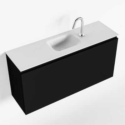 MONDIAZ OLAN 100cm toiletmeubel urban. LEX wastafel talc midden 1 kraangat