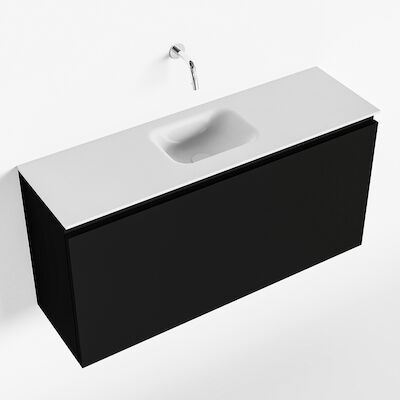 MONDIAZ OLAN 100cm toiletmeubel urban. LEX wastafel talc midden geen kraangat