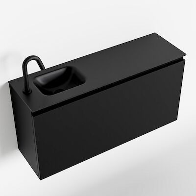 MONDIAZ OLAN 100cm toiletmeubel urban. LEX wastafel urban links 1 kraangat