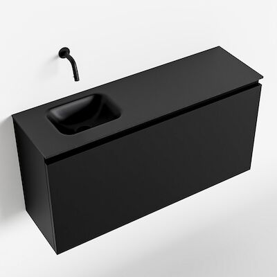 MONDIAZ OLAN 100cm toiletmeubel urban. LEX wastafel urban links geen kraangat