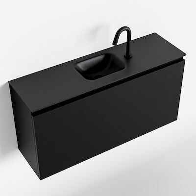 MONDIAZ OLAN 100cm toiletmeubel urban. LEX wastafel urban midden 1 kraangat