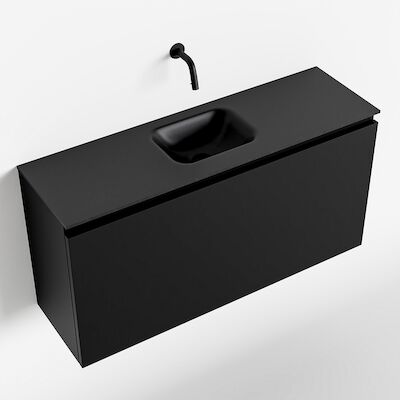 MONDIAZ OLAN 100cm toiletmeubel urban. LEX wastafel urban midden geen kraangat