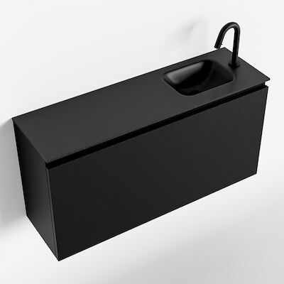 MONDIAZ OLAN 100cm toiletmeubel urban. LEX wastafel urban rechts 1 kraangat