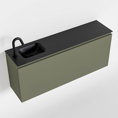MONDIAZ OLAN 120cm toiletmeubel army. LEX wastafel urban links 1 kraangat