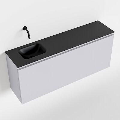 MONDIAZ OLAN 120cm toiletmeubel cale. LEX wastafel urban links geen kraangat