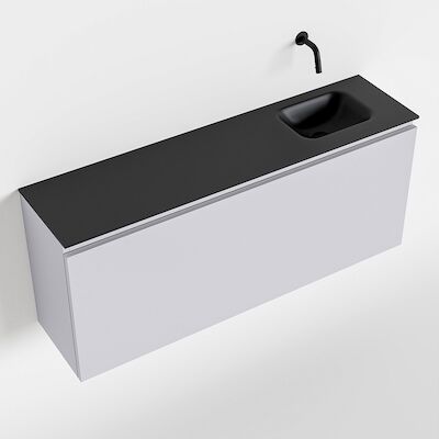 MONDIAZ OLAN 120cm toiletmeubel cale. LEX wastafel urban rechts geen kraangat